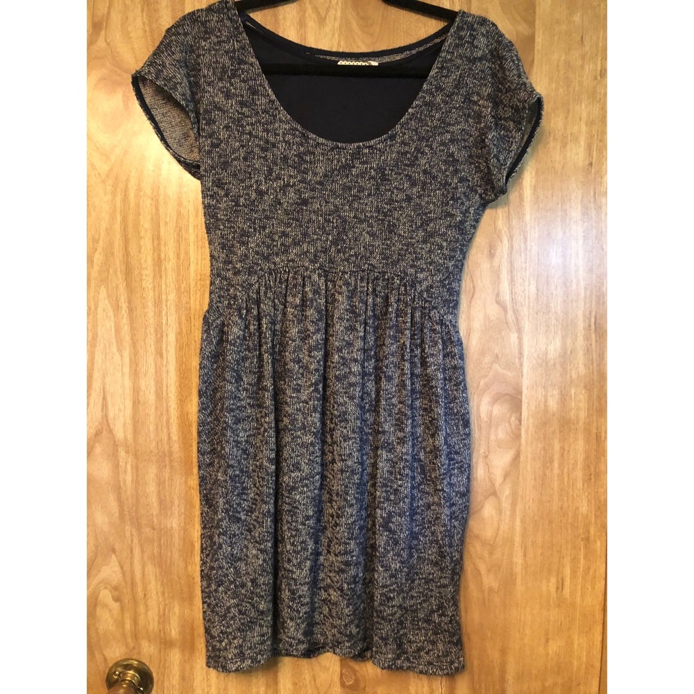 Blue marbled babydoll dress